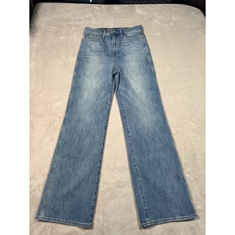Madewell Womens 11" High Rise Flare Blue Denim Jeans Size 29